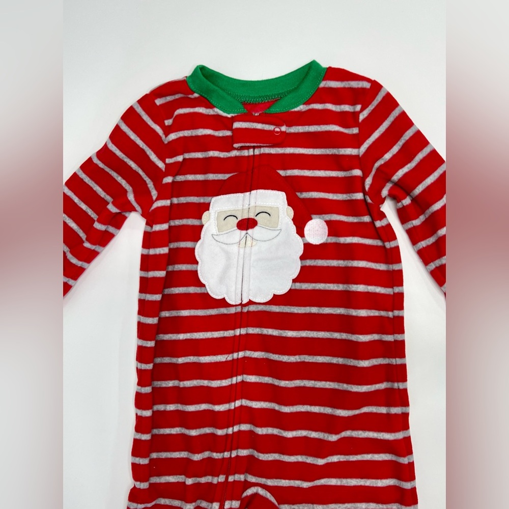 4/$15⭐️ Carter’s Toddler Santa Fleece With Pijama Red/ Green Size 18 Month